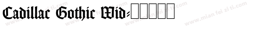 Cadillac Gothic Wid字体转换
